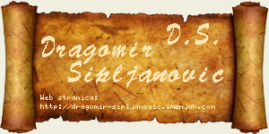 Dragomir Sipljanović vizit kartica